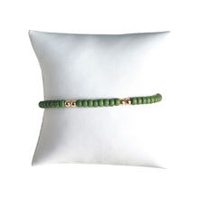 Load image into Gallery viewer, Serenity Pattern 4mm Beaded Bracelet- Sage Green
