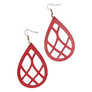 Dream Catcher Earrings- Red